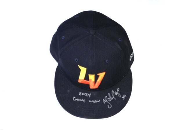 Yohel Pozo 2024 Game Worn & Signed Official Las Vegas Aviators #37 Alternate New Era 59FIFTY Hat