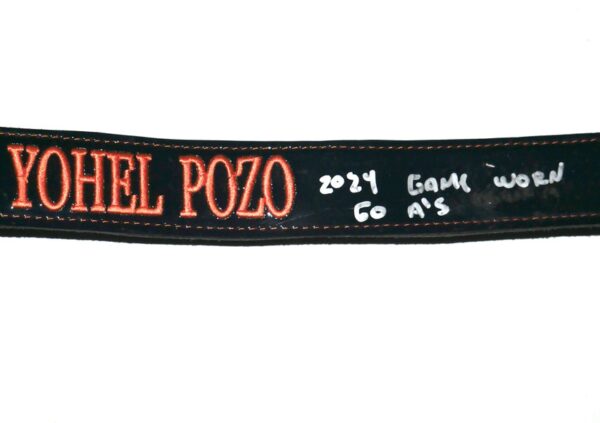 Yohel Pozo 2024 Las Vegas Aviators Game Worn & Signed Custom YOHEL POZO YP Leather Baseball Belt