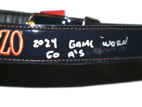 Yohel Pozo 2024 Las Vegas Aviators Game Worn & Signed Custom YOHEL POZO YP Leather Baseball Belt