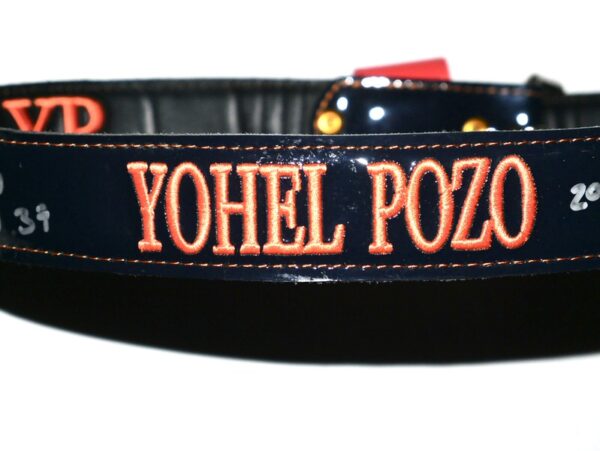 Yohel Pozo 2024 Las Vegas Aviators Game Worn & Signed Custom YOHEL POZO YP Leather Baseball Belt