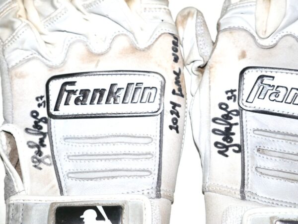 Yohel Pozo 2024 Las Vegas Aviators Game Worn & Signed Franklin Batting Gloves1