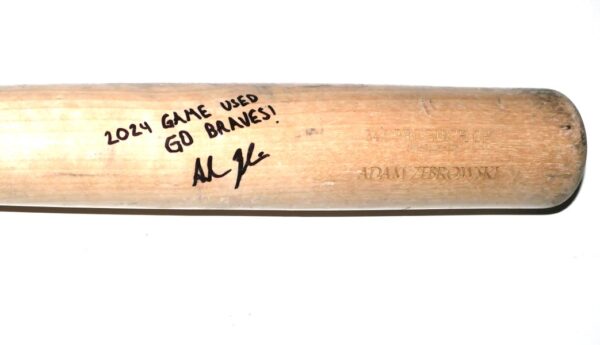 Adam Zebrowski 2024 Rome Emperors Game Used & Signed Old Hickory Pro Birch CP1 Baseball Bat