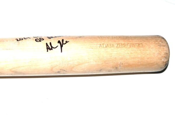 Adam Zebrowski 2024 Rome Emperors Game Used & Signed Old Hickory Pro Birch CP1 Baseball Bat