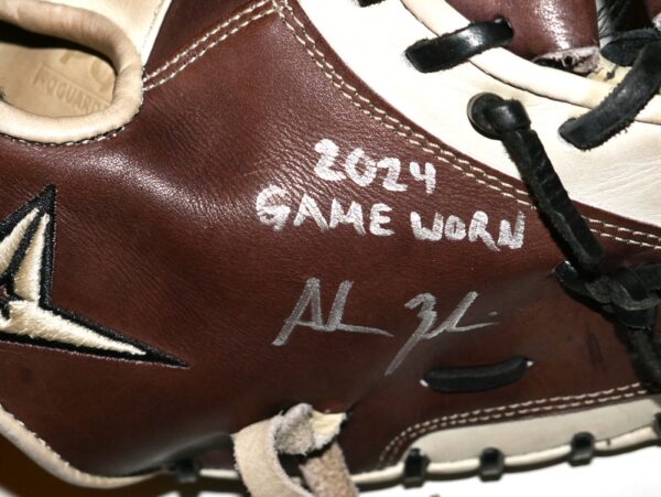 Adam Zebrowski 2024 Rome Emperors Game Worn & Signed All Star S7 Elite Baseball Catcher's Mitt1