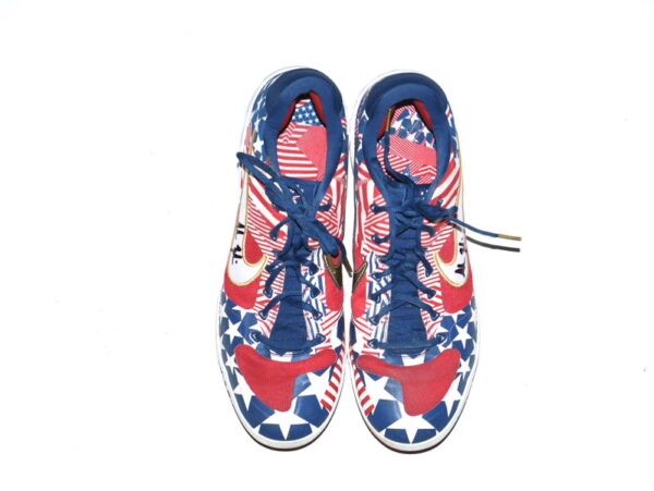 Adam Zebrowski 2024 Rome Emperors Game Worn & Signed Patriotic 1776 July 4th Nike Baseball Cleats