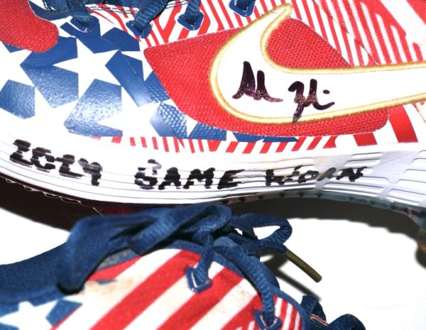 Adam Zebrowski 2024 Rome Emperors Game Worn & Signed Patriotic 1776 July 4th Nike Baseball Cleats