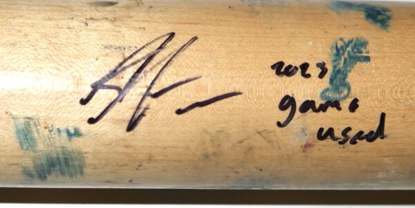 Armando Alvarez 2023 San Francisco Giants #81 Game Used & Signed Louisville Slugger A174 Baseball Bat - CRACKED