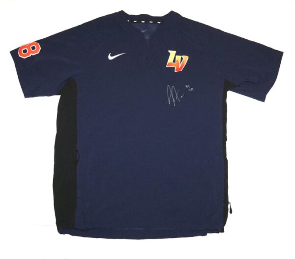 Armando Alvarez 2024 Player Issued & Signed Official Las Vegas Aviators #28 Nike Short Sleeve Pullover