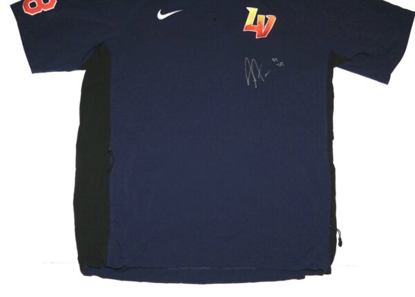 Armando Alvarez 2024 Player Issued & Signed Official Las Vegas Aviators #28 Nike Short Sleeve Pullover