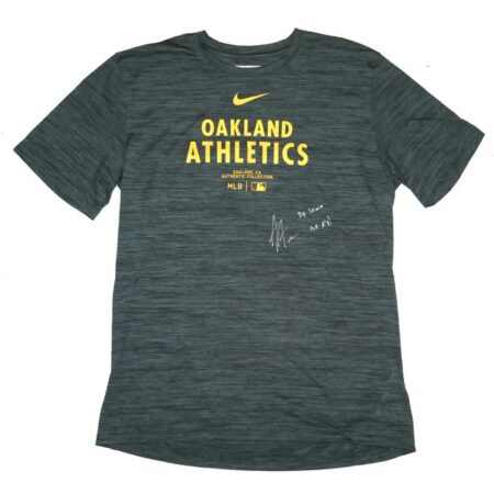 Armando Alvarez 2024 Player Issued & Signed Official Oakland Athletics 50 ALVAREZ Nike Dri-Fit Large Shirt - Worn for Batting Practice!