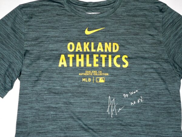 Armando Alvarez 2024 Player Issued & Signed Official Oakland Athletics 50 ALVAREZ Nike Dri-Fit Large Shirt - Worn for Batting Practice!