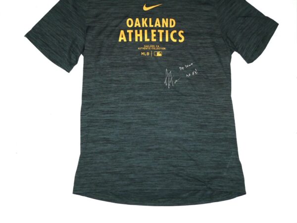 Armando Alvarez 2024 Player Issued & Signed Official Oakland Athletics 50 ALVAREZ Nike Dri-Fit Large Shirt - Worn for Batting Practice!