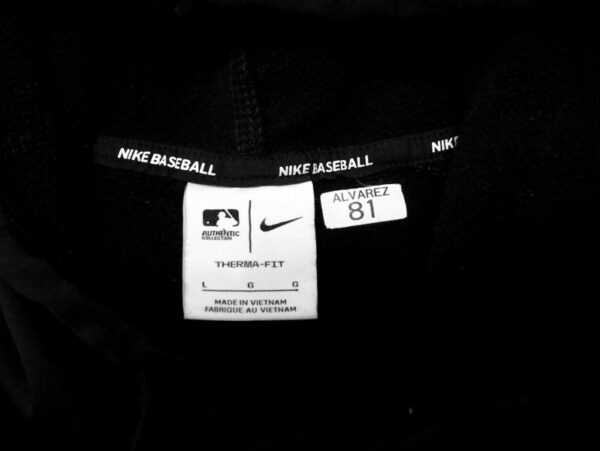 Armando Alvarez Team Issued & Signed Official San Francisco Giants ALVAREZ 81 Nike Therma-Fit Pullover Hooded Sweatshirt