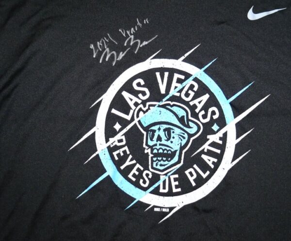 Blake Beers 2024 Practice Worn & Signed Official Reyes de Plata de Las Vegas Copa de la Diversion Long Sleeve Nike Shirt1