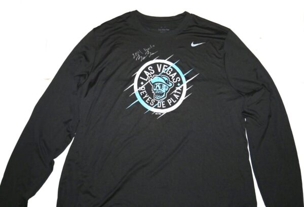 Blake Beers 2024 Practice Worn & Signed Official Reyes de Plata de Las Vegas Copa de la Diversion Long Sleeve Nike Shirt