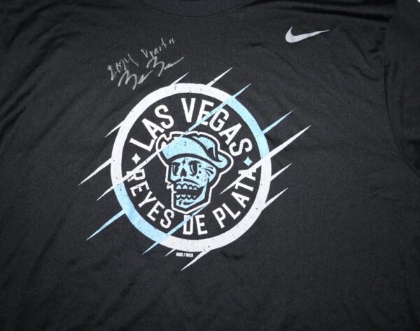 Blake Beers 2024 Practice Worn & Signed Official Reyes de Plata de Las Vegas Copa de la Diversion Long Sleeve Nike Shirt