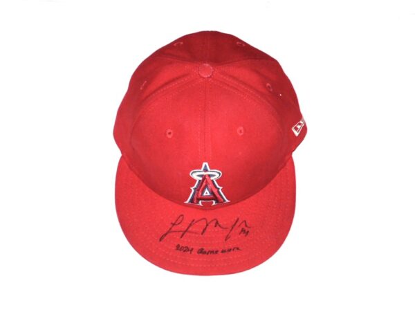 Logan O’Hoppe 2024 Game Worn & Signed Official Los Angeles Angels “14 O’HOPPE” New Era 59FIFTY Hat