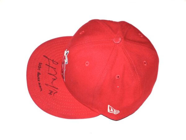 Logan O’Hoppe 2024 Game Worn & Signed Official Los Angeles Angels “14 O’HOPPE” New Era 59FIFTY Hat