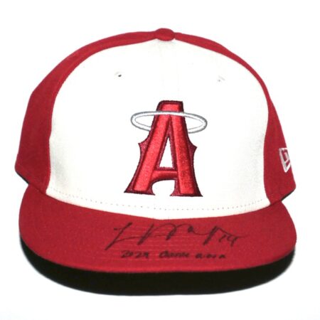 Logan O’Hoppe 2024 Game Worn & Signed Official Los Angeles Angels City Connect “14 O’HOPPE” New Era 59FIFTY Hat