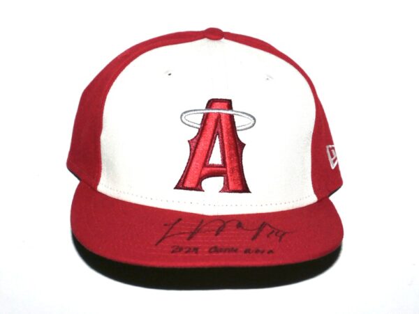 Logan O’Hoppe 2024 Game Worn & Signed Official Los Angeles Angels City Connect “14 O’HOPPE” New Era 59FIFTY Hat