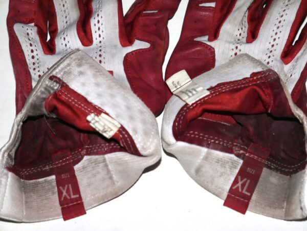 Logan O’Hoppe Los Angeles Angels 2024 Game Worn & Signed Red & White Adidas Adizero Gloves