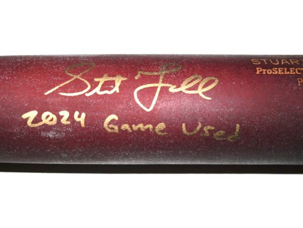 Stuart Fairchild 2024 Cincinnati Reds Game Used & Signed Dove Tail DTB Baseball Bat