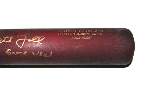 Stuart Fairchild 2024 Cincinnati Reds Game Used & Signed Dove Tail DTB Baseball Bat