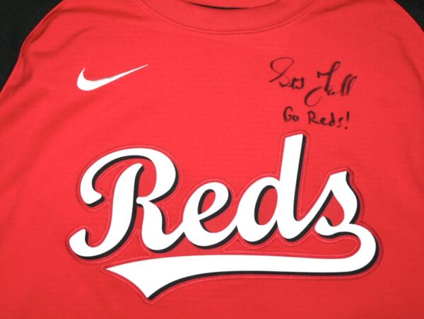 Stuart Fairchild 2024 Player Issued & Signed Official Cincinnati Reds FAIRCHILD 17 Nike Dri-Fit Baseball Pullover - Worn for Batting Practice!