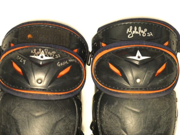 Yohel Pozo 2024 Las Vegas Aviators Game Worn & Signed All-Star LG40WPRO Leg Guards