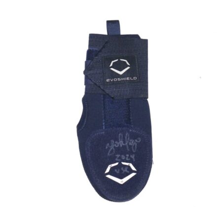 Yohel Pozo 2024 Las Vegas Aviators Game Worn & Signed Blue EvoShield Sliding Mitt