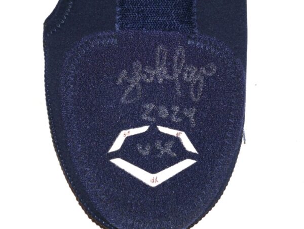 Yohel Pozo 2024 Las Vegas Aviators Game Worn & Signed Blue EvoShield Sliding Mitt