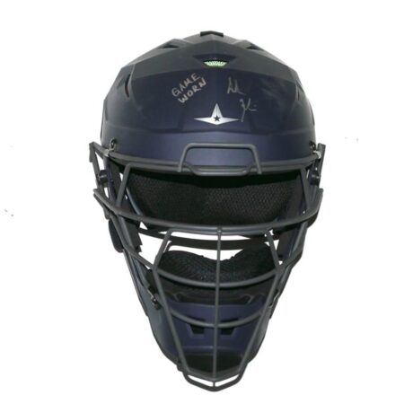 Adam Zebrowski 2024 Rome Emperors Game Used & Signed Blue All-Star Catcher's Helmet