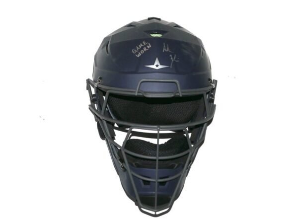 Adam Zebrowski 2024 Rome Emperors Game Used & Signed Blue All-Star Catcher's Helmet