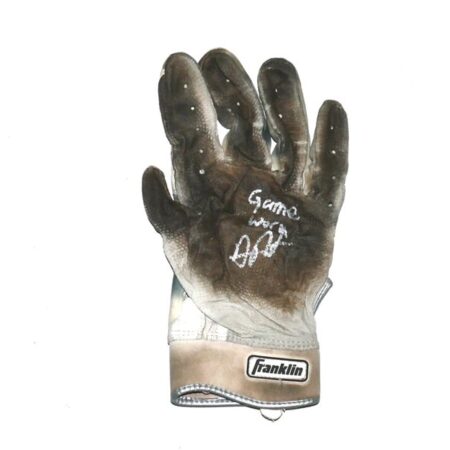 Arden Pabst Mississippi Braves Game Worn & Signed Franklin Batting Glove (Single)