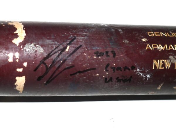 Armando Alvarez 2023 Sacramento River Cats Game Used & Signed Louisville Slugger S419 Baseball Bat - CRACKED1