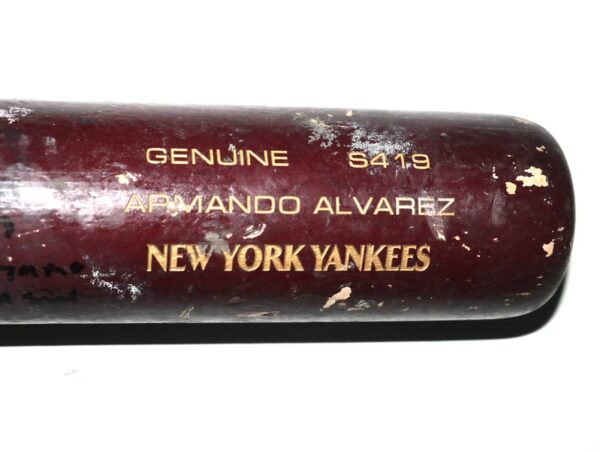 Armando Alvarez 2023 Sacramento River Cats Game Used & Signed Louisville Slugger S419 Baseball Bat - CRACKED1