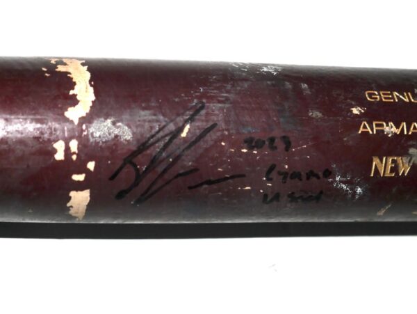 Armando Alvarez 2023 Sacramento River Cats Game Used & Signed Louisville Slugger S419 Baseball Bat - CRACKED1