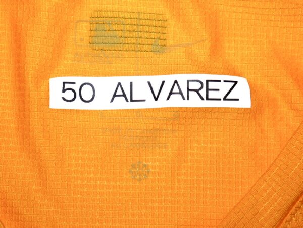 Armando Alvarez 2024 Game Worn & Signed Official Oakland Athletics 50 ALVAREZ Long Sleeve Nike Shirt