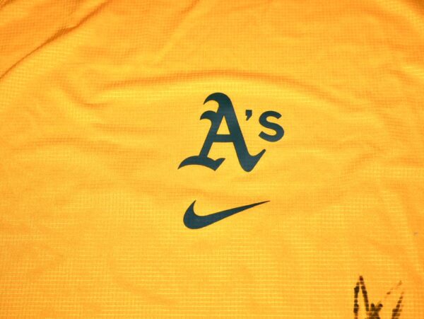 Armando Alvarez 2024 Game Worn & Signed Official Oakland Athletics 50 ALVAREZ Long Sleeve Nike Shirt