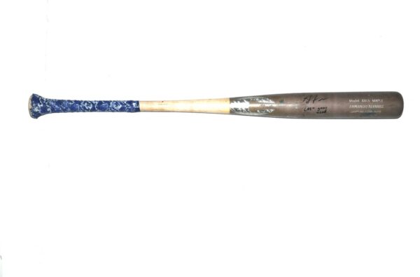 Armando Alvarez 2024 Oakland Athletics Game Used & Signed Chandler Model RA13 Baseball Bat - CRACKED