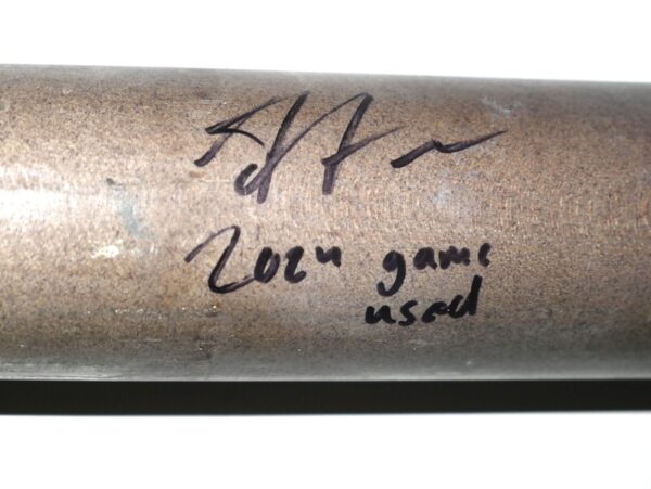 Armando Alvarez 2024 Oakland Athletics Game Used & Signed Chandler Model RA13 Baseball Bat - CRACKED