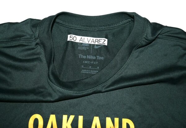 Armando Alvarez 2024 Player Issued & Signed Official Oakland Athletics 50 ALVAREZ Long Sleeve Nike Shirt - Worn for Batting Practice!