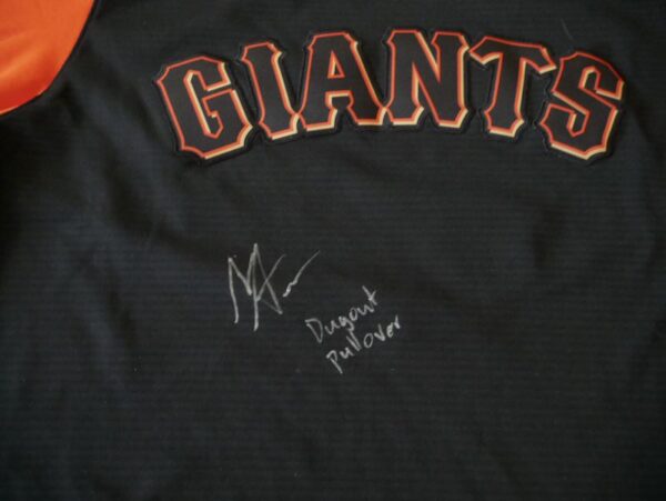 Armando Alvarez Dugout Worn & Signed Official San Francisco Giants Nike Dri-Fit Baseball Pullover