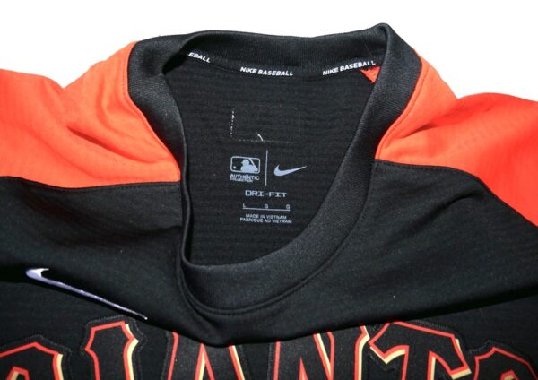 Armando Alvarez Dugout Worn & Signed Official San Francisco Giants Nike Dri-Fit Baseball Pullover