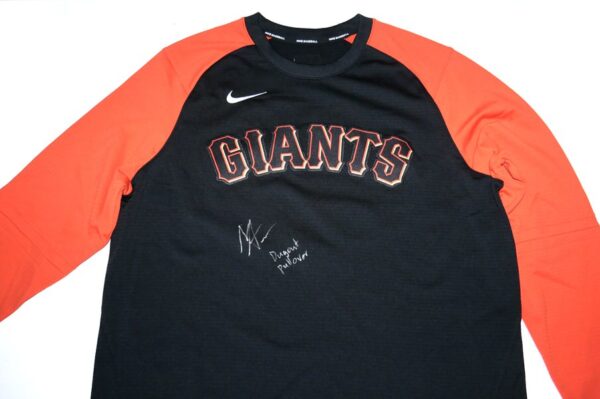 Armando Alvarez Dugout Worn & Signed Official San Francisco Giants Nike Dri-Fit Baseball Pullover