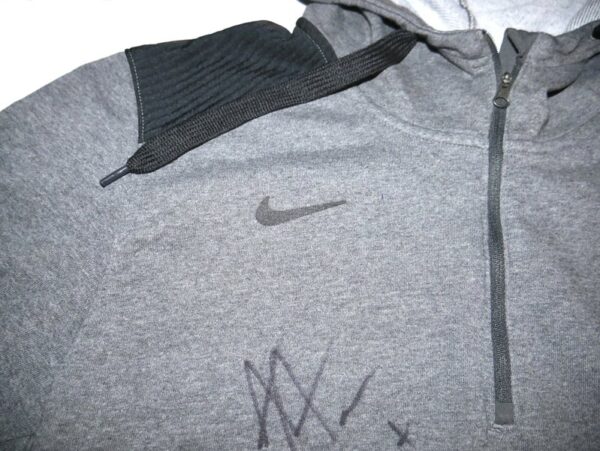 Armando Alvarez Dugout Worn & Signed San Francisco Giants Nike Authentic Collection Dry Flux Performance Quarter-Zip Short Sleeve Hoodie