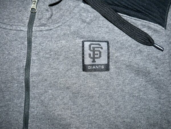 Armando Alvarez Dugout Worn & Signed San Francisco Giants Nike Authentic Collection Dry Flux Performance Quarter-Zip Short Sleeve Hoodie