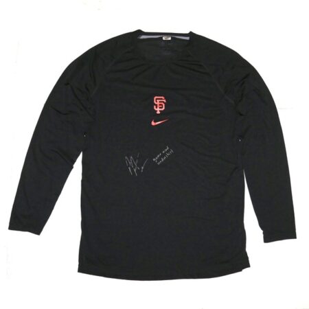 Armando Alvarez Game Used & Signed Official San Francisco Giants ALVAREZ 81 Long Sleeve Nike Dri-Fit Shirt