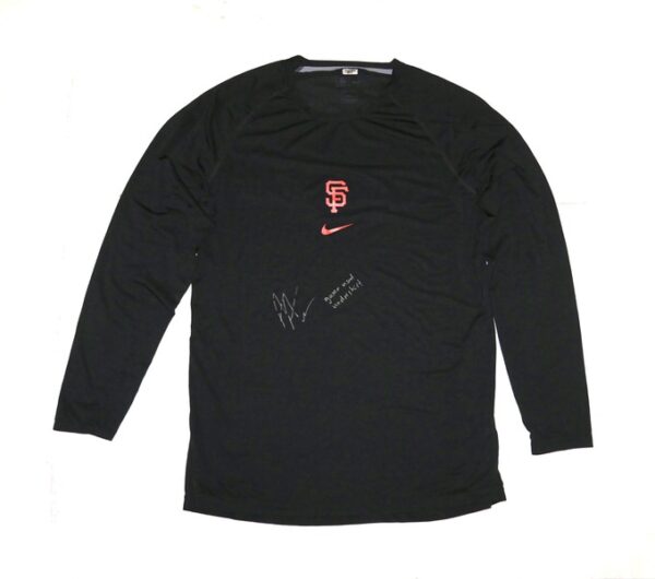 Armando Alvarez Game Used & Signed Official San Francisco Giants ALVAREZ 81 Long Sleeve Nike Dri-Fit Shirt