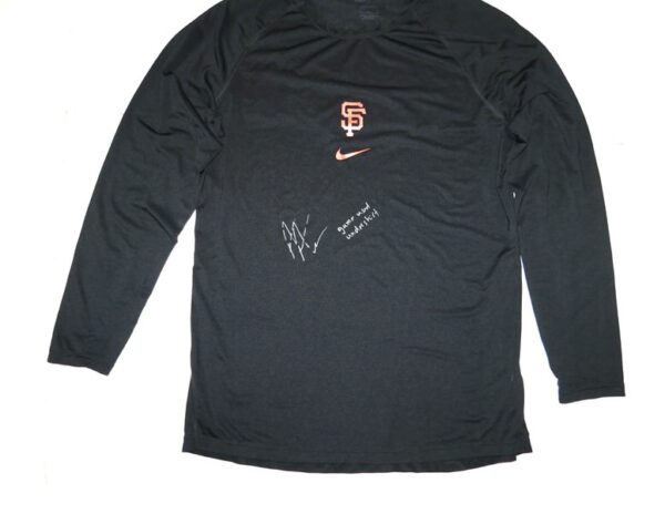 Armando Alvarez Game Used & Signed Official San Francisco Giants ALVAREZ 81 Long Sleeve Nike Dri-Fit Shirt